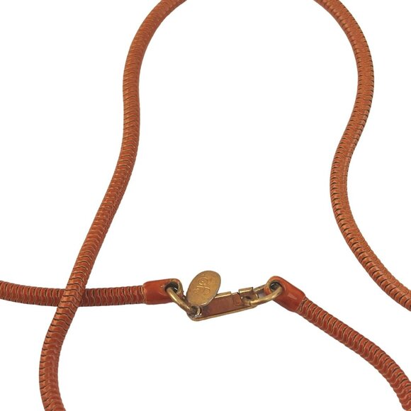 Diane Von Furstenberg 1970's Resin Necklace Oval Ball Necklace 28 inch - Picture 6 of 7